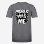 Preview: WORLD WAR ME Regular T-Shirt in grau mit Rückendruck